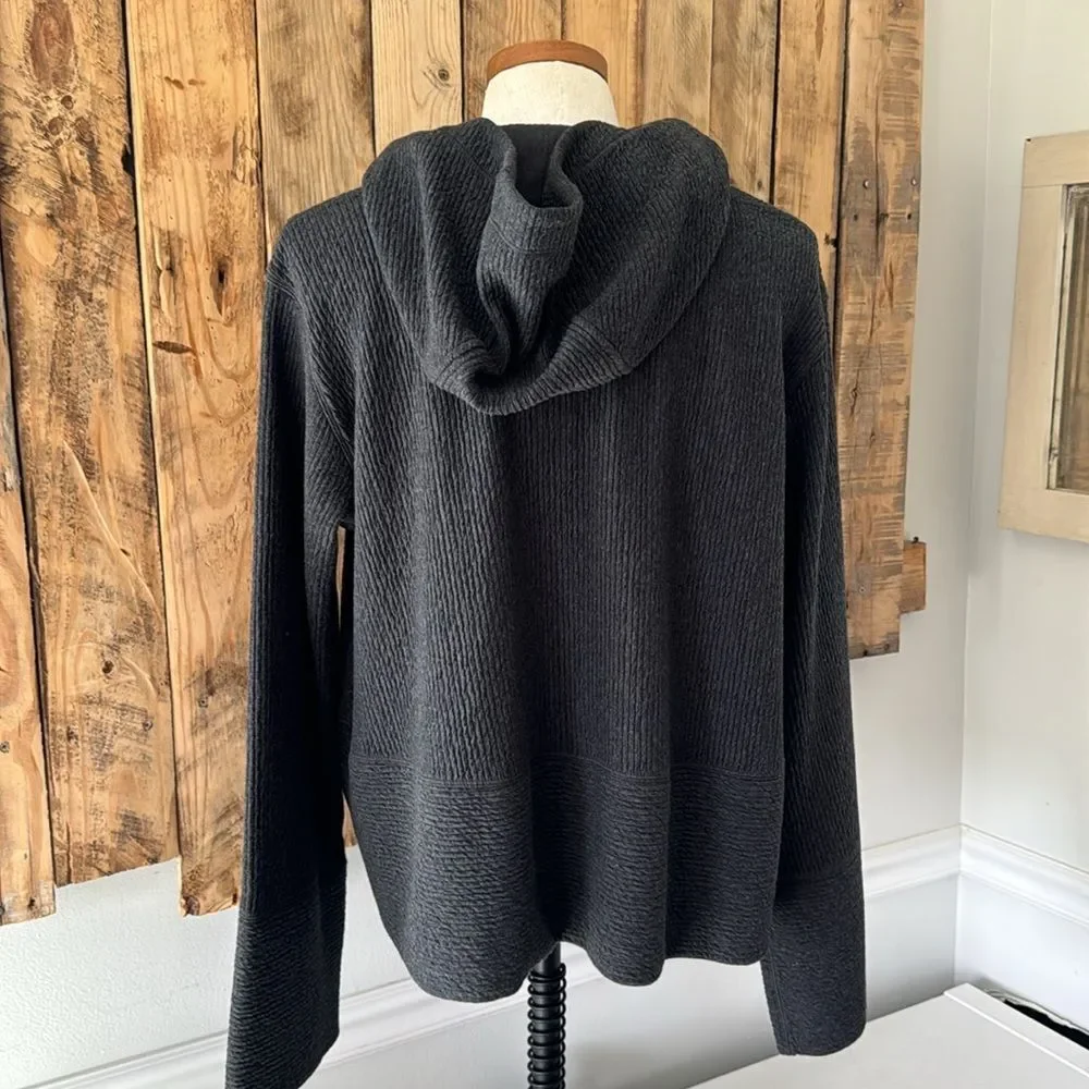 Lululemon Women’s Size Large Grey Retreat Yourself Textured Pullover Sweatshirt - Picture 4 of 15